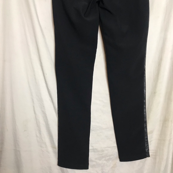 Arlen Ness Black Leather Straight Leg Moto Pants Womens Size M Bikerwear Punk - Picture 9 of 12